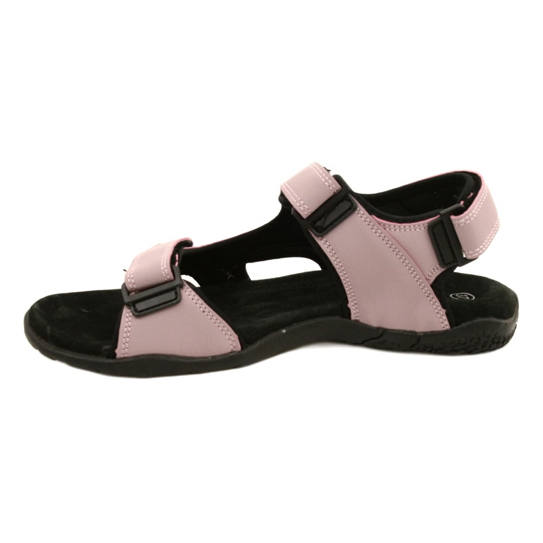 American Club HL53 / 22 Sandalias con inserto de cuero Lt.Purple violeta rosado 1
