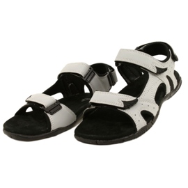 Sandalias American Club HL53 / 22 con inserto de cuero LT.Grey gris 2