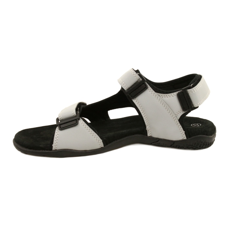 Sandalias American Club HL53 / 22 con inserto de cuero LT.Grey gris 1