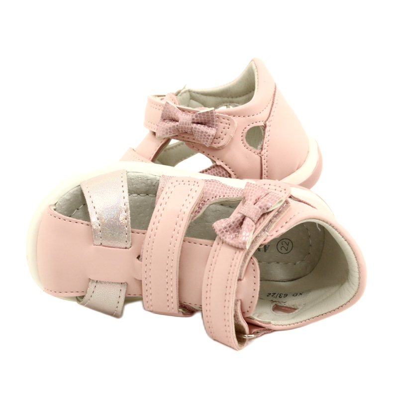 Sandalias niña American Club lazo XD63/22 rosa 4