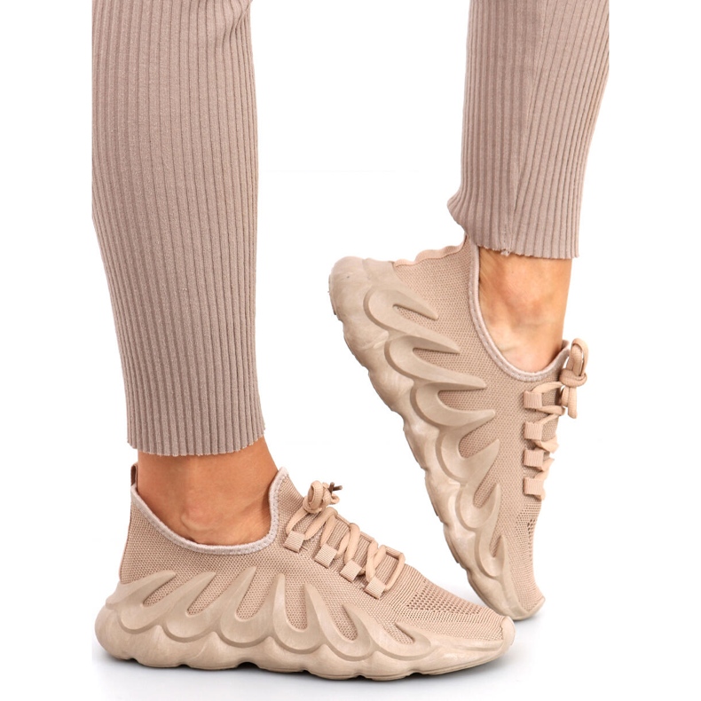 Deportiva calcetín Band Khaki beige 1