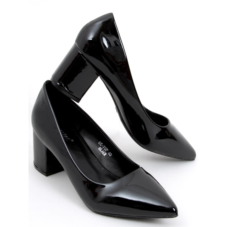 Salón tacón bajo Zelia Negro 1