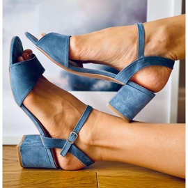 Sandalias tacón Jolina Azul 2