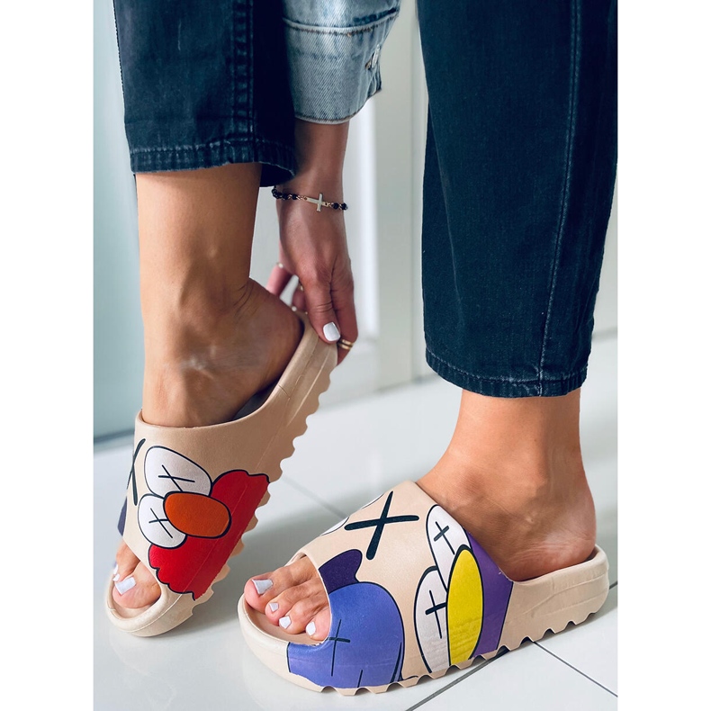 Zapatillas casa con estampado de colores Clancy Khaki caqui multicolor 1 Zapatillas casa con estampado de colores Clancy Khaki caqui multicolor 1