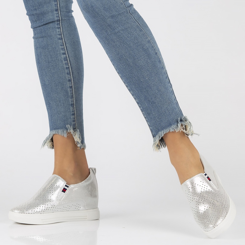 Zapatos de piel Filippo DP1356/22 Si plata 2