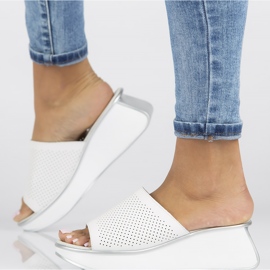 Zapatillas de cuero Filippo DK3614 / 22 Wh blanco 7