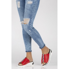 Babuchas de piel Filippo DK3679/22 Rd rojo 5