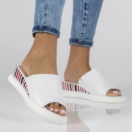Zapatillas de cuero Filippo DK3615 / 22 Wh blanco 5