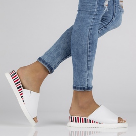 Zapatillas de cuero Filippo DK3615 / 22 Wh blanco 6