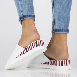 Zapatillas de cuero Filippo DK3615 / 22 Wh blanco 4