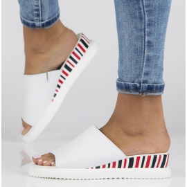 Zapatillas de cuero Filippo DK3615 / 22 Wh blanco 7