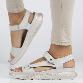 Sandalias de piel Filippo DS3517/22 Si plata 7