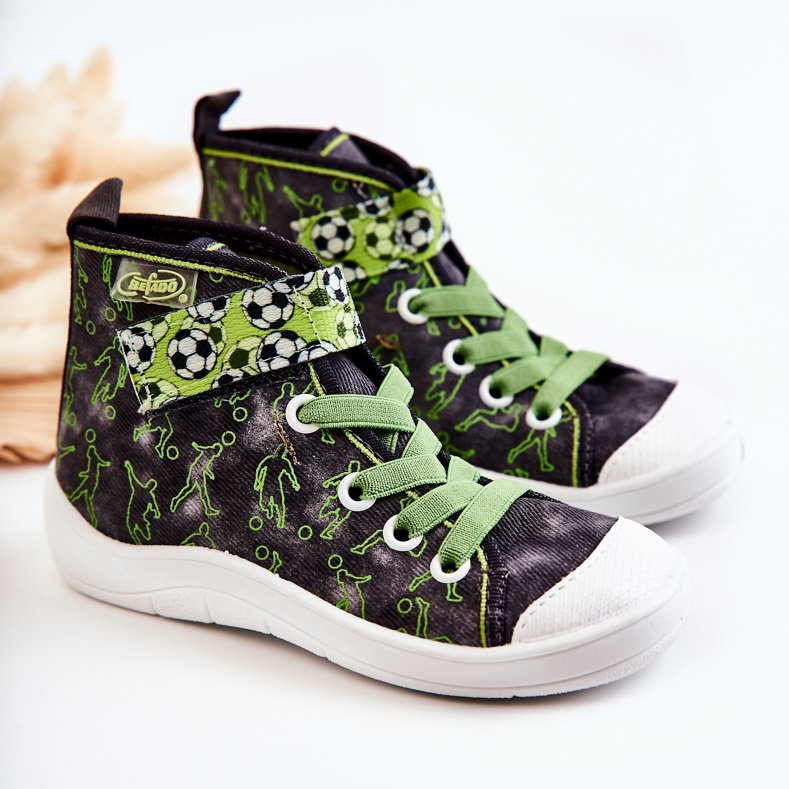 BEFADO S.A. Zapatillas Altas Infantiles Fútbol Befado 268X070 Gris-Verde 1