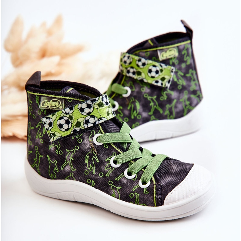 BEFADO S.A. Zapatillas Altas Infantiles Fútbol Befado 268X070 Gris-Verde 2