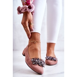 PA2 Bailarinas De Ante Con Adorno Loretta Rosa rosado 1 PA2 Bailarinas De Ante Con Adorno Loretta Rosa rosado 1