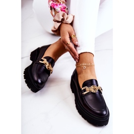 Zapatos Brogue Mujer Piel Dorada Adorno Laura Messi 2383 Negro 7