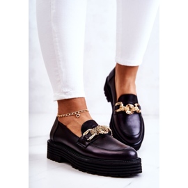 Zapatos Brogue Mujer Piel Dorada Adorno Laura Messi 2383 Negro 4