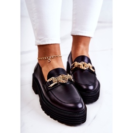 Zapatos Brogue Mujer Piel Dorada Adorno Laura Messi 2383 Negro 5