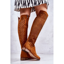 PA2 Botas De Ante Con Estampado Calado Pelirroja Arinna marrón 2