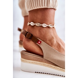 Sandalias Mujer Con Cuña Big Star JJ276049 Beige 6