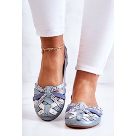 Bailarinas Mujer Piel Maciejka 01358-34 Azul Claro 3