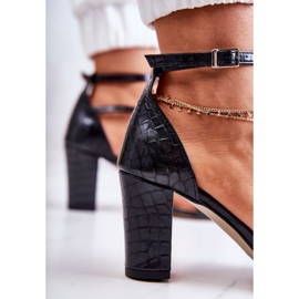 PA2 Sandalias Mujer Piel Con Cristales Negro Ramona 8