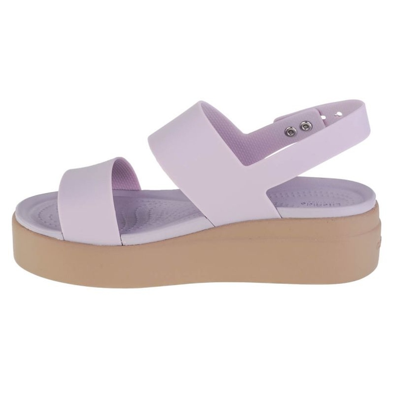 Sandalias de cuña baja Crocs Brooklyn 206453-5PV violeta 1