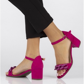 Sandalias Filippo DS3708/22 Fh fucsia rosado 8