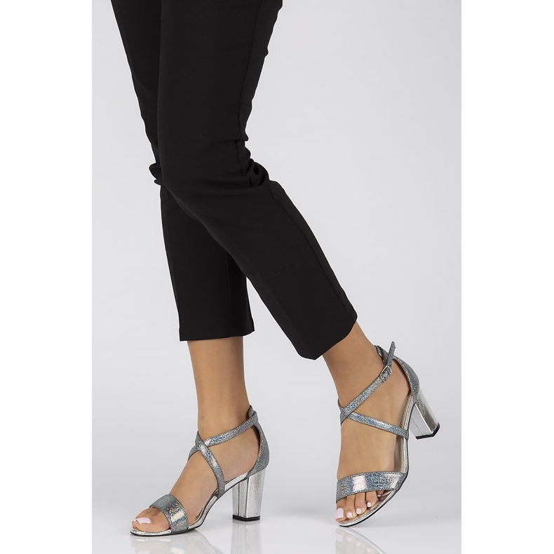 Sandalias Filippo DS1276/22 Si plata gris 2