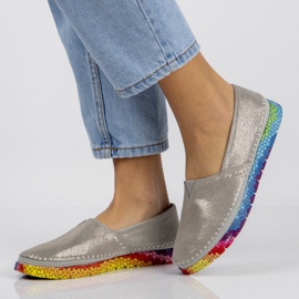 Zapatos de cuero Filippo DP1213/20 Si plata 2 Zapatos de cuero Filippo DP1213/20 Si plata 2