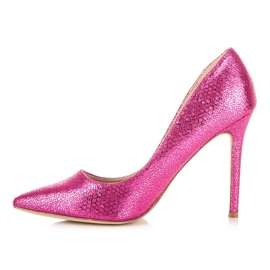 Super Mode Zapatos de salón con purpurina rosa rosado 3