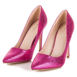 Super Mode Zapatos de salón con purpurina rosa rosado 5