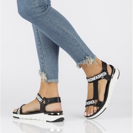 Sandalias de piel Filippo DS2169/22 Bk negro 3