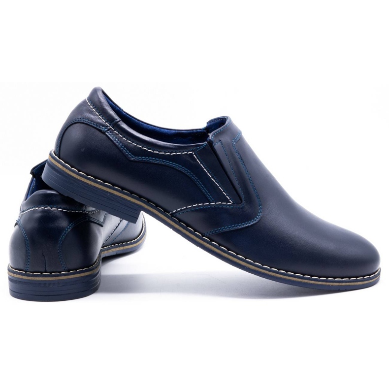 Olivier Zapatos de hombre elegantes 283LU azul marino 3