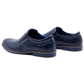 Olivier Zapatos de hombre elegantes 283LU azul marino 4