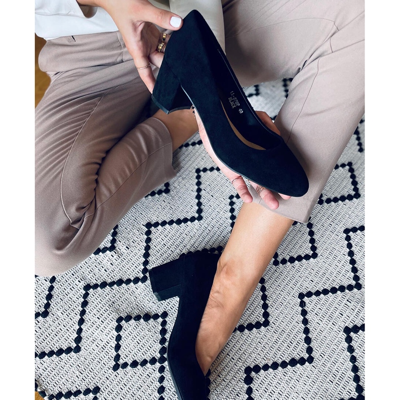 Salón tacones bajos Phoebe Negro 2