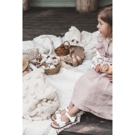 S.Barski Sandalias Infantiles Piel Mariposa Blanco Rolly 5