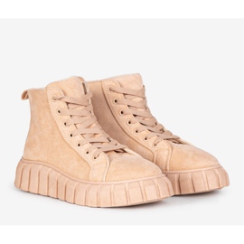 Zapatillas beige en la plataforma Martha 1
