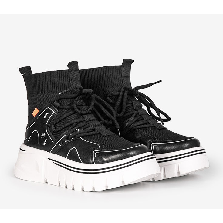 Zapatillas tobilleras Toler en negro 1