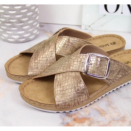 Pantuflas Inblu W ARC17 serpiente dorada dorado 2