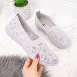 Zapatillas caladas grises slip on Filippo W PAW219C 1