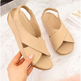 Sandalias de piel T.Sokolski W SCA109A beige 1
