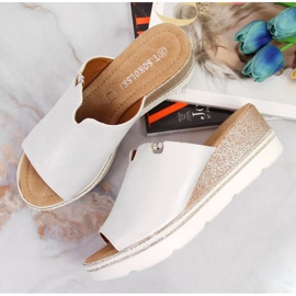 Zapatillas con cuña T.Sokolski W SCA167B plata blanco 3