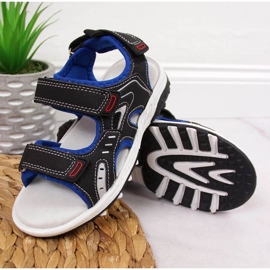 Sandalias velcros American Club Jr AM893A negro 3