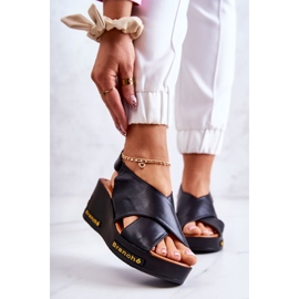 Vinceza Sandalias Mujer Con Velcro Negro Amaze 1