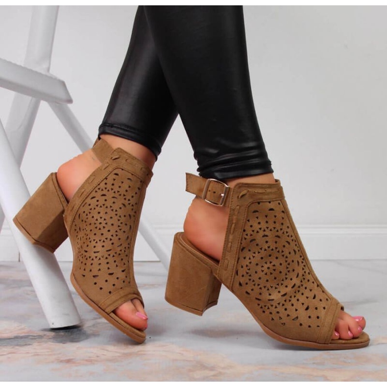 Sandalias caladas T.Sokolski W SCA160 camel marrón 2