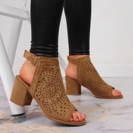 Sandalias caladas T.Sokolski W SCA160 camel marrón 3