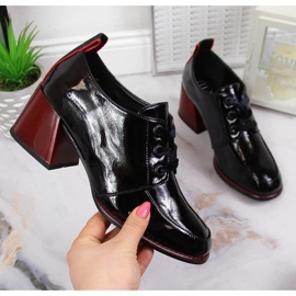 Zapatos de cuero en el bloque Filippo W PAW350 negro 1