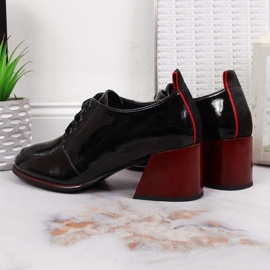 Zapatos de cuero en el bloque Filippo W PAW350 negro 5