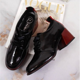 Zapatos de cuero en el bloque Filippo W PAW350 negro 6